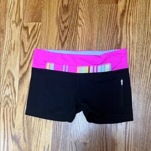 Lululemon Black and Pink Athletic Shorts